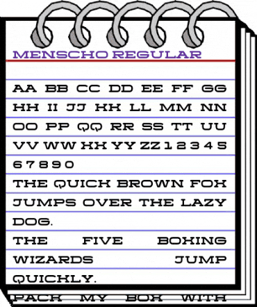 Menscho Regular animated font preview