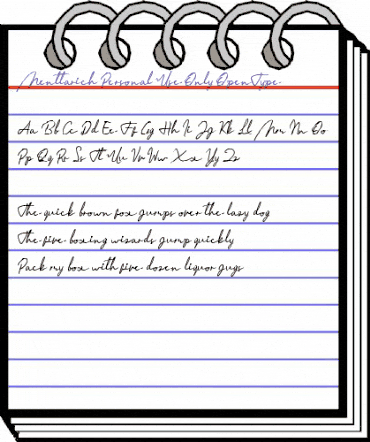Menttarich Personal Use Only Regular animated font preview