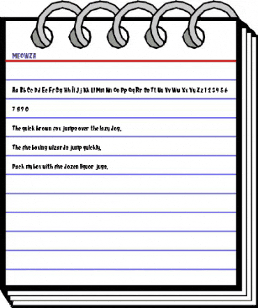 MEOWZA Regular animated font preview