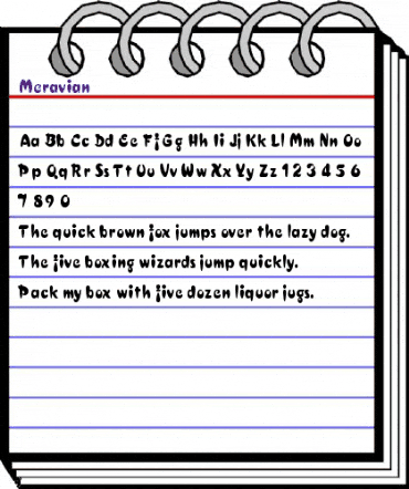 Meraviant Regular animated font preview