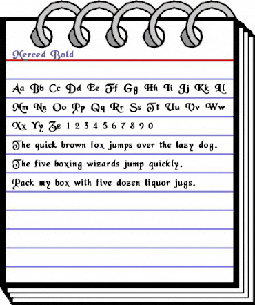 Merced-Bold Normal animated font preview