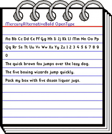 Mercury AlternativeBold animated font preview