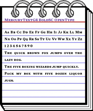 Mercury Text G4 Bold SC animated font preview