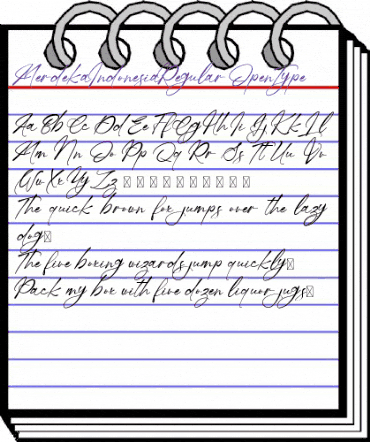 Merdeka Indonesia Regular animated font preview