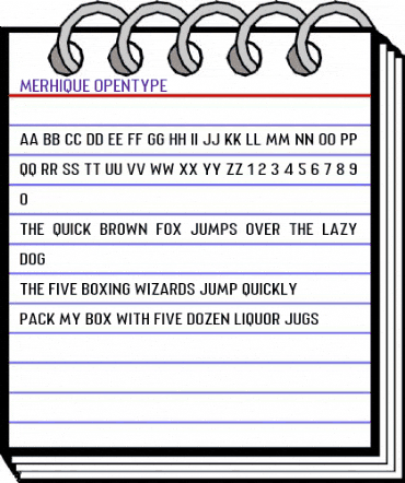 Merhique Regular animated font preview