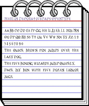 Merlin-DecorativeCaps Regular animated font preview Merlin-DecorativeCaps Regular animated font preview