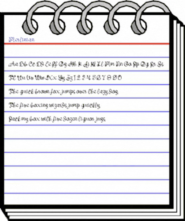 Merlinian Regular animated font preview