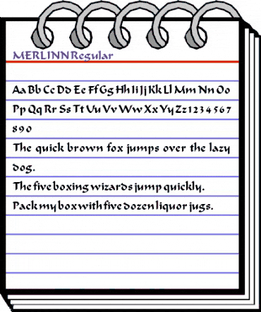 MERLINN Regular animated font preview