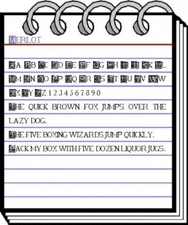 Merlot Regular animated font preview