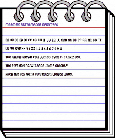 Mermaid Astramadea Regular animated font preview