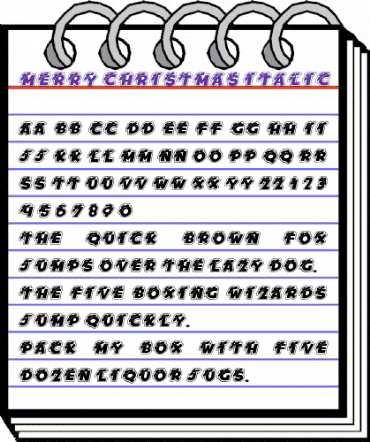 Merry Christmas Cursiva animated font preview