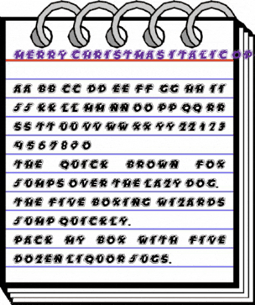 Merry Christmas Cursiva animated font preview