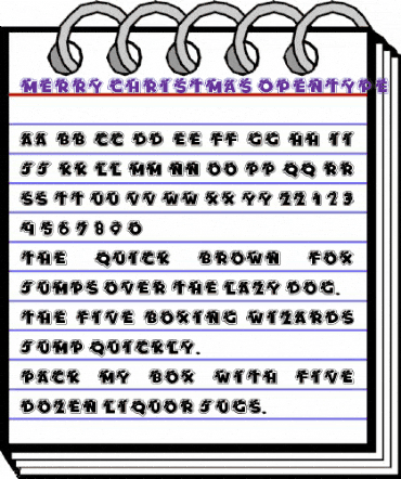 Merry Christmas Normal animated font preview