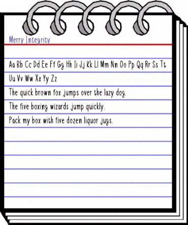 Merry Integrity Regular animated font preview