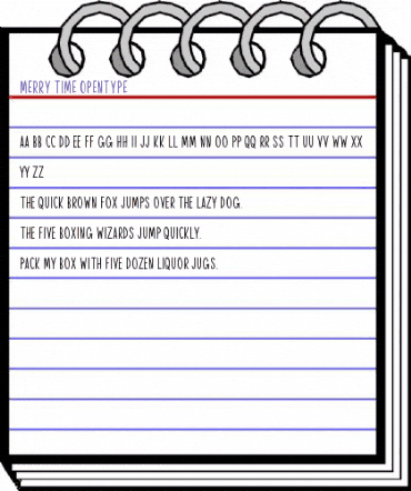 Merry Time Regular animated font preview