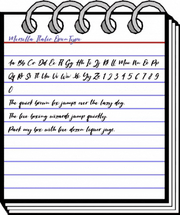 Mersella Italic animated font preview