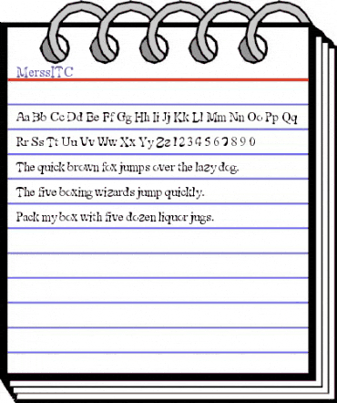 MerssITC Medium animated font preview