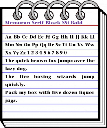 Mesouran Serif Black SSi Bold animated font preview Mesouran Serif Black SSi Bold animated font preview