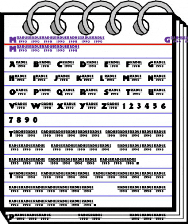 Mesozoic Gothic Medium Medium animated font preview