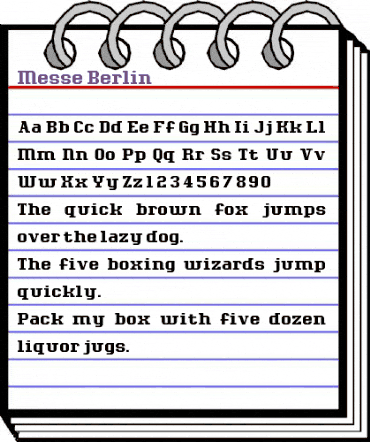 Messe Berlin Regular animated font preview