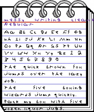 messy writing cleaned up Regular animated font preview
