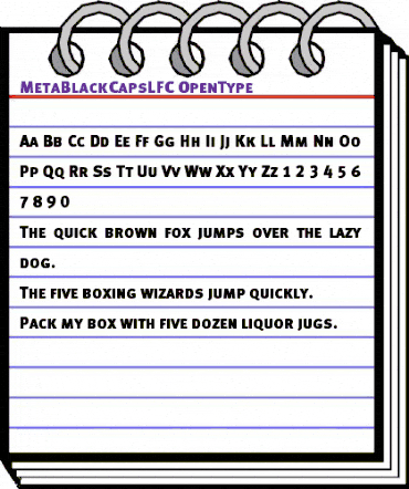 MetaBlackCapsLFC Regular animated font preview