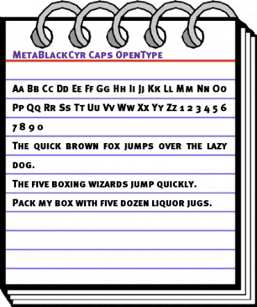 MetaBlackCyr-Caps Regular animated font preview