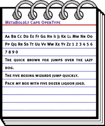 Meta Bold Lf Caps animated font preview