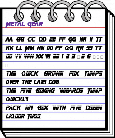 Metal Gear Regular animated font preview