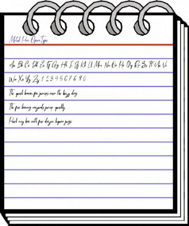 Metal Pen Regular animated font preview