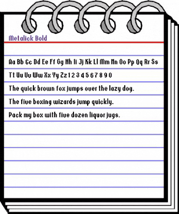 Metalick Bold animated font preview