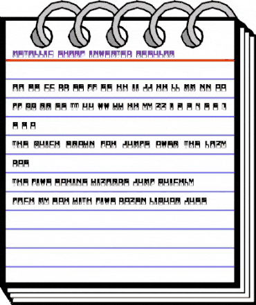 Metallic Sharp Inverted Regular animated font preview