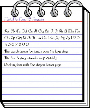 MetalPenNew113 Regular animated font preview