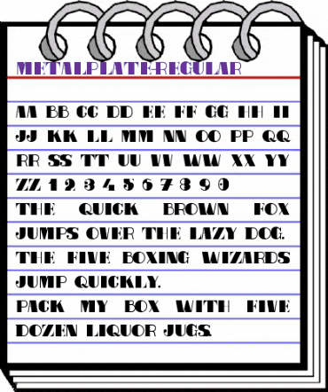 Metal Plate Regular animated font preview
