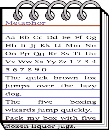 Metaphor Regular animated font preview