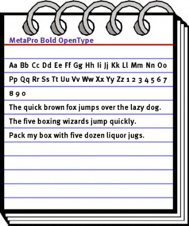 MetaPro-Bold Regular animated font preview MetaPro-Bold Regular animated font preview