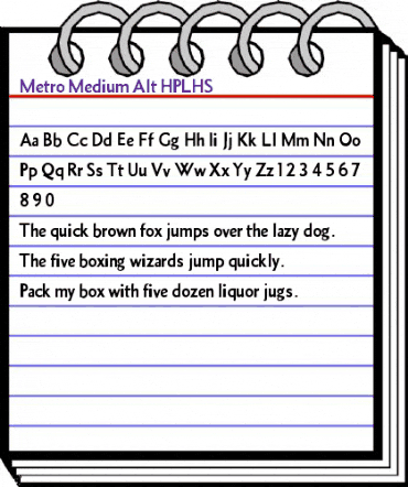 Metro Medium Alt HPLHS animated font preview