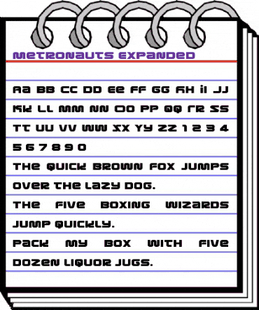 Metronauts Expanded Expanded animated font preview
