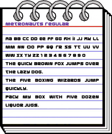 Metronauts Regular animated font preview