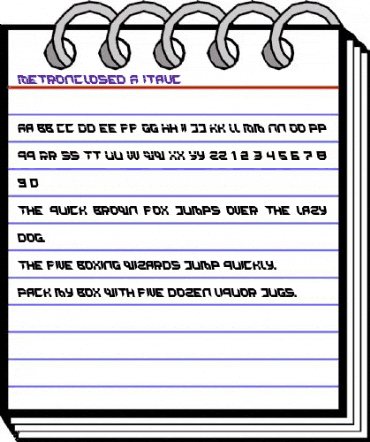 MetronClosed Italic animated font preview