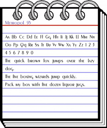 Metropol 95 Regular animated font preview