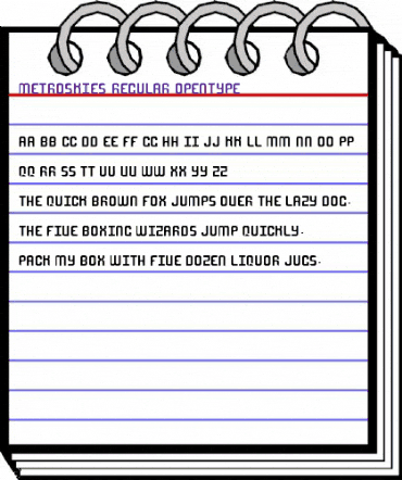 Metro Skies Regular animated font preview