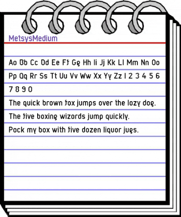 MetsysMedium Regular animated font preview