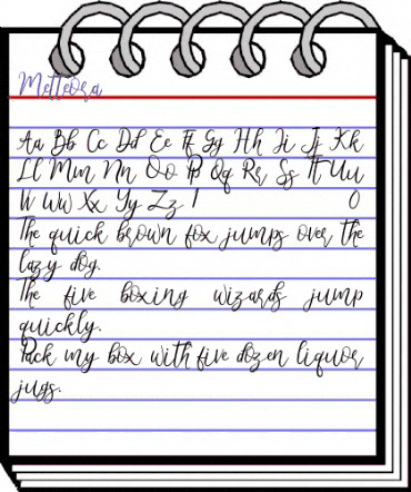 Metteora Regular animated font preview