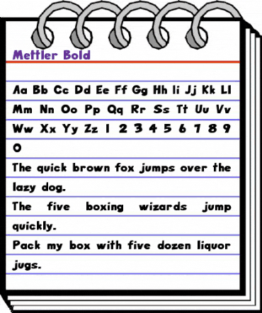 Mettler-Bold Normal animated font preview