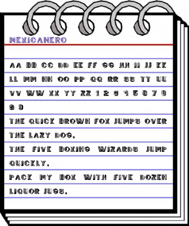 Mexicanero Regular animated font preview