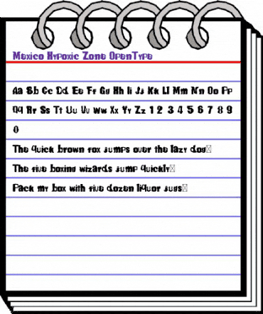 Mexico Hypoxic Zone Regular animated font preview