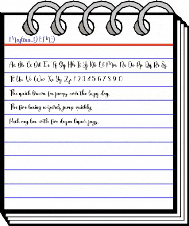 Meylina_DEMO Regular animated font preview