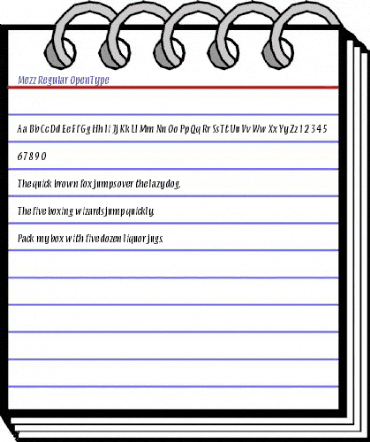 Mezz Regular animated font preview