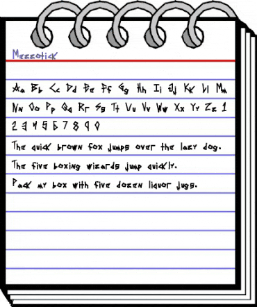 Mezzotick Regular animated font preview